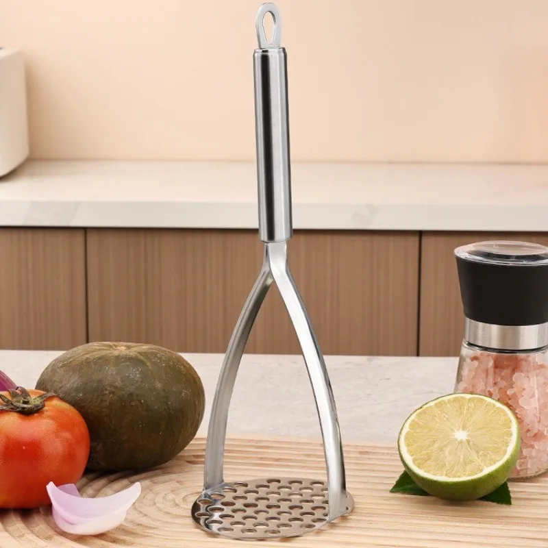 

Stainless Steel Potato Mud Press Fruit Masher Children's Complementary Food Masher Sweet Potato Hollow Mud Press Kitchen Gadgets
