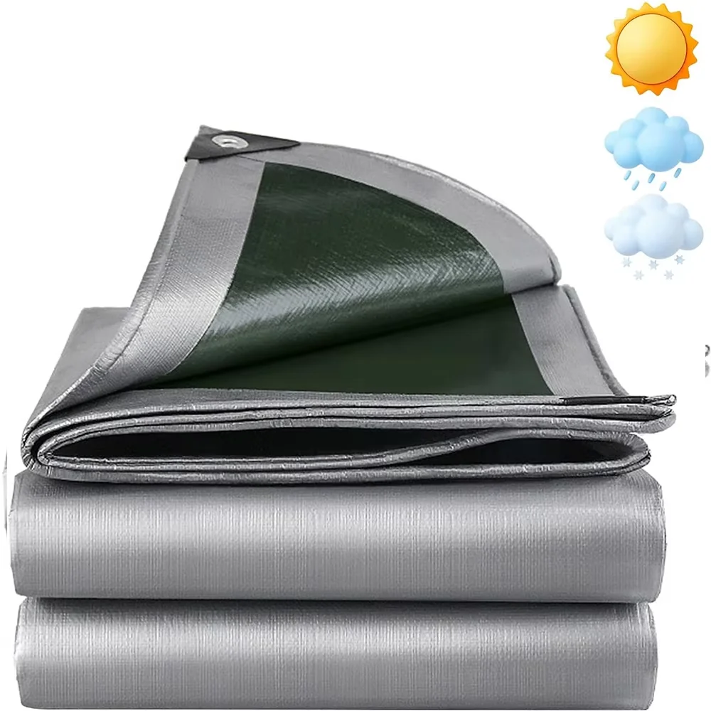 Sunshade Tarpaulin Waterproof Tarpaulin 180 g/m² PE Tarpaulin UV Resistant Weatherproof for Garden Furniture Pool Wood Car Boat