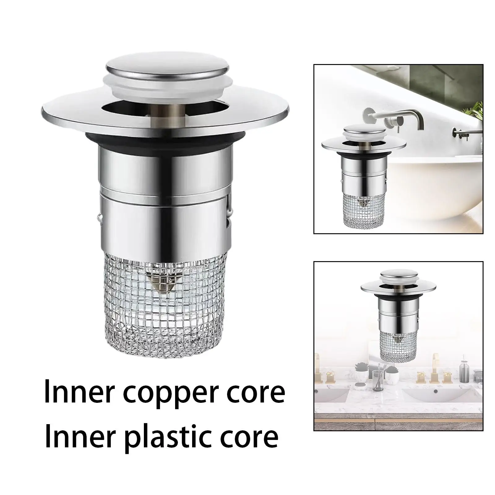 Tappo per lavabo da bagno tappo di scarico per lavello portatile per bagno, cucina, bagno