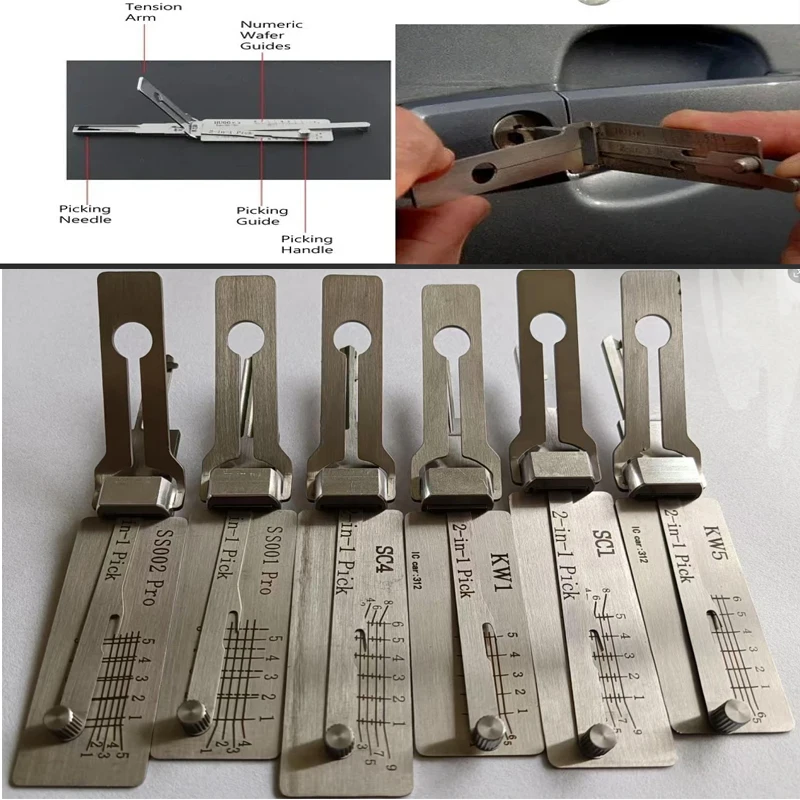 

Lishi Styles Tools SC1 SC4 KW1 M1/M2 AM5 KW5 M1 MS2 SS001 PRO SS002 PRO 2in1 Locksmith Tools Master Key Decoder Micha Decoder