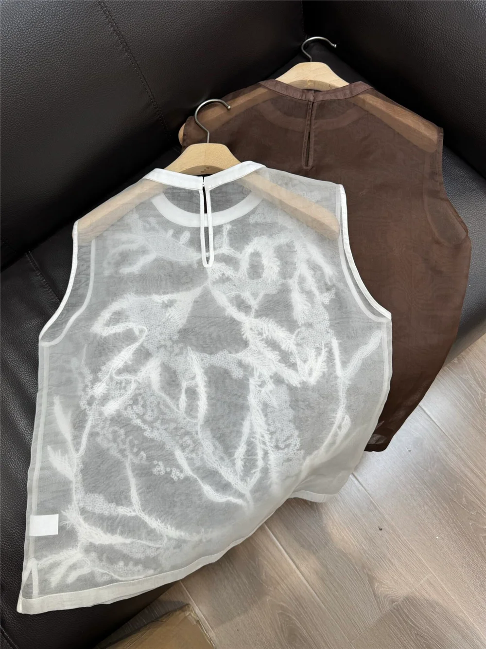Summer Women's Sleeveless Vest Exquisite Sequins Embroidery Silk Pullover Top