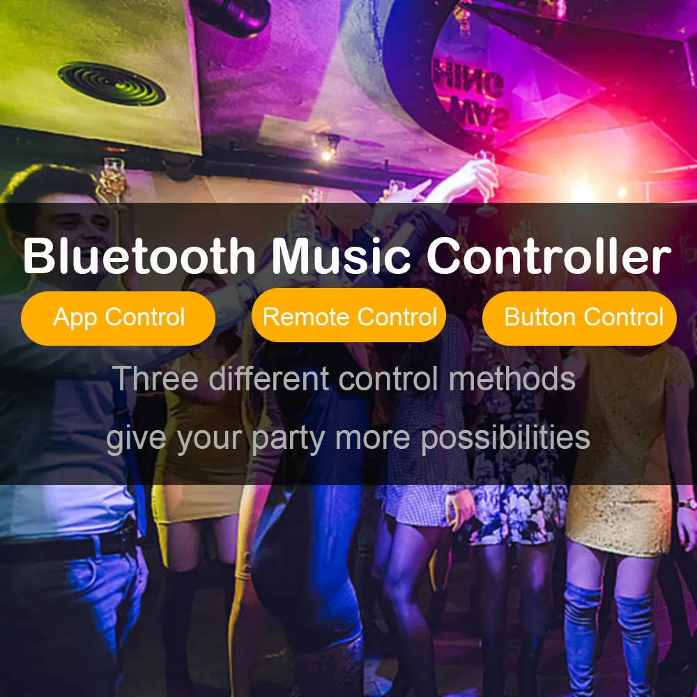 Imagem -05 - Led Bluetooth Music Controller com Microfone Pixel Strip Light Luz Endereçável 28 Teclas Ws2812b Ws2811 Sk6812 dc 524v