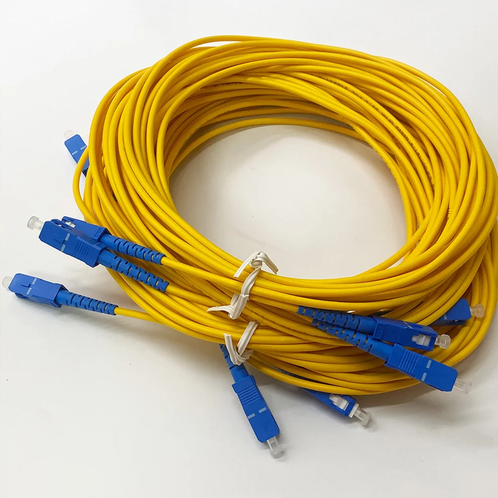 5/10 PCS SC to SC UPC 5M Fiber Optic Jumper Single Mode Simplex SMF 9/125 μ m Single Mode Bending Insensitive 3.0mm Fiber Core