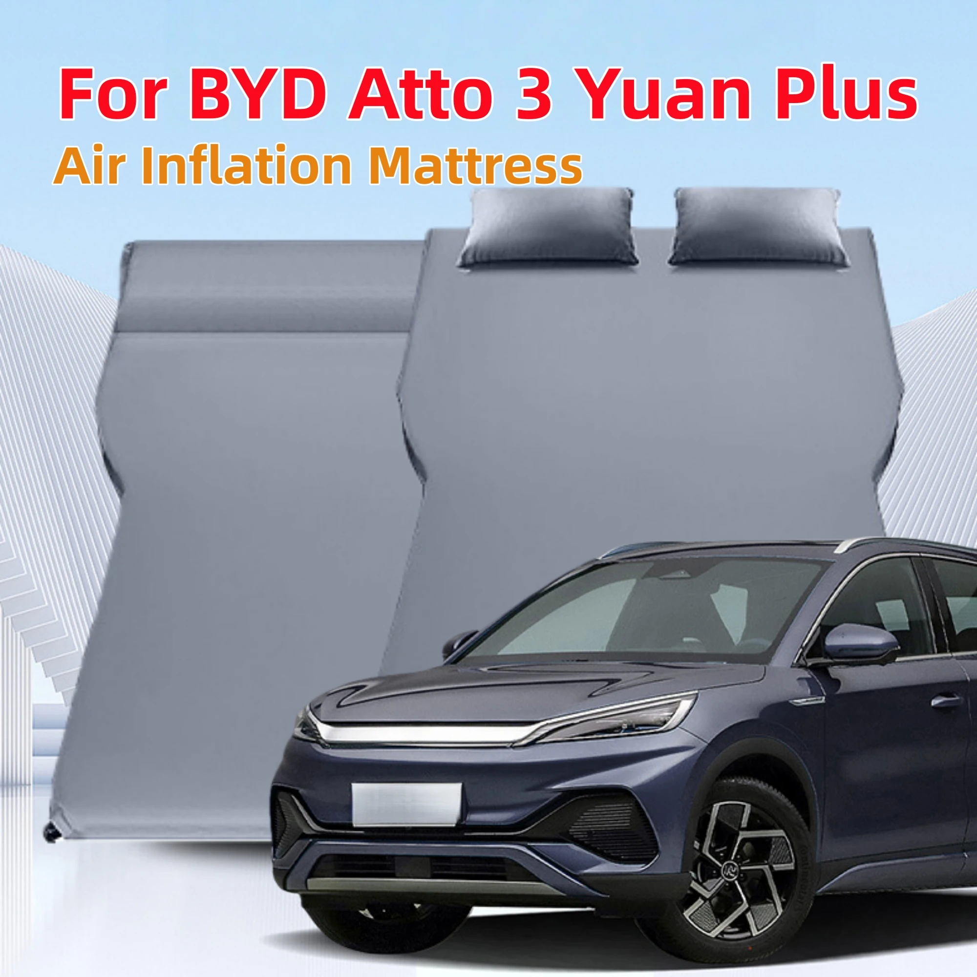 

New Car Air Inflation Mattress For BYD Atto 3 Yuan Plus Trunk Inflatable Pad Sleeping Mat Air Bed 2022-2026 Electric Pump
