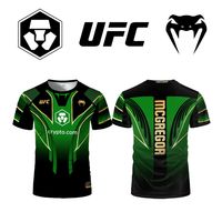 Summer new green ufc fighting boxing extreme sports oversized MCGREGOR sports T-shirt unisex training wear quick-drying top