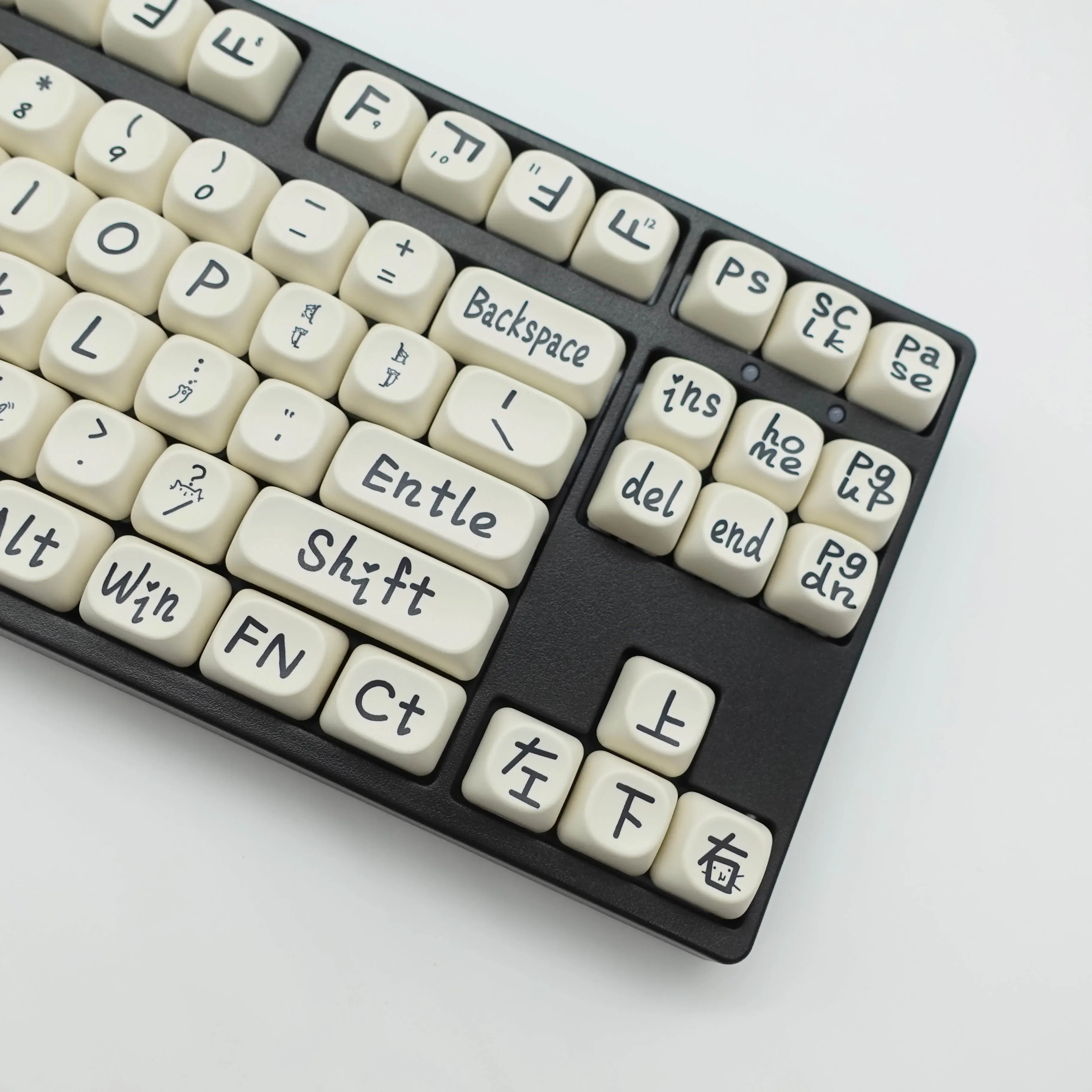 

Cute AOA height PBT sublimation large font round small gap thickened keycap