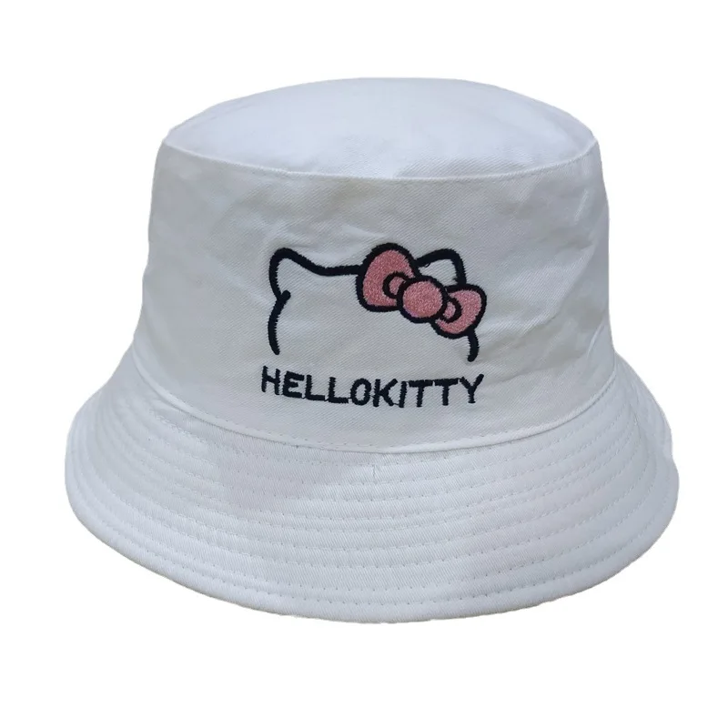 Sanurgente-Chapeau de soleil imprimé Hello Kitty pour hommes et filles, couvre-chef double face, couvre-chef de dessin animé mignon, couvre-chef d'été, Littérature, 7/2018