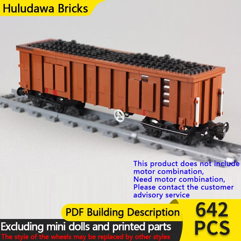 

City Car Model MOC Building Bricks Railway Open Freight Wagon Modular Technology Gifts Holiday Assemble Children Toys Suit