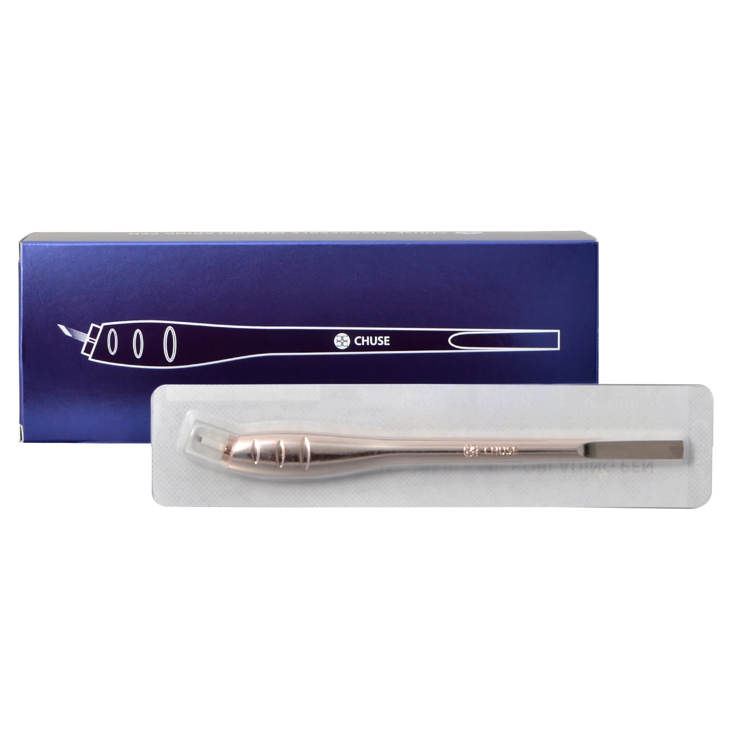 Pluma de Microblading desechable Manual Chuse M66 con aguja para tatuaje de cejas maquillaje permanente 7 cuchillas curvas