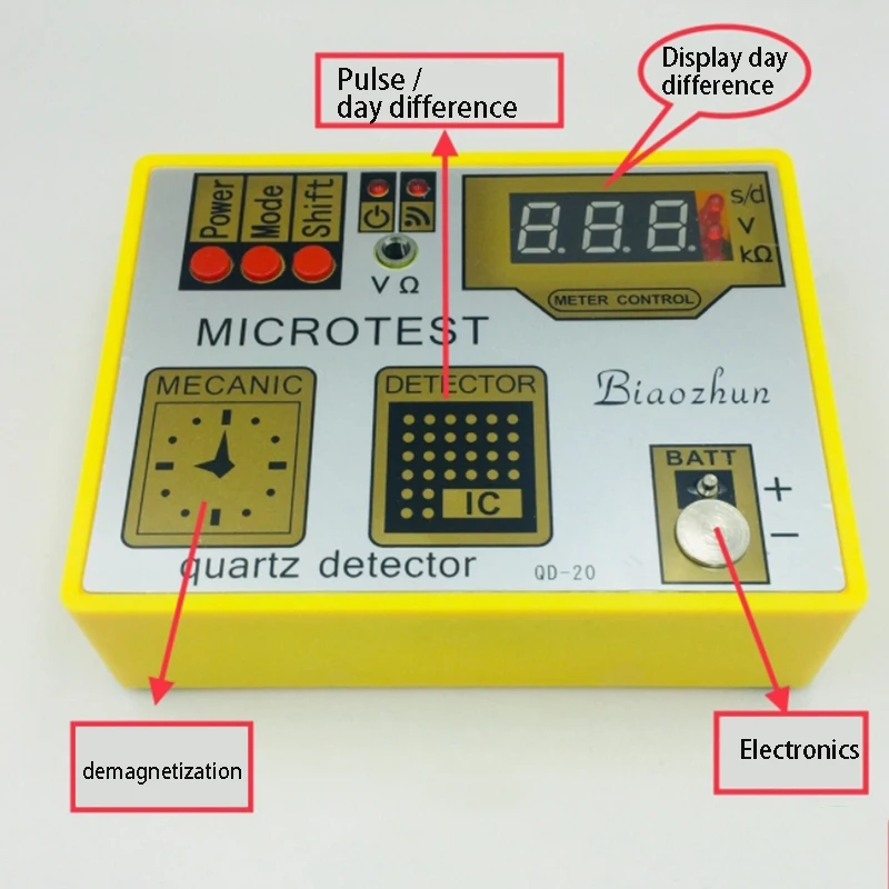 Imagem -04 - Quartz Movimento Tester Manutenção Ferramenta Assista Movimento Tester Made in China Pode Medir a Bateria Qd20