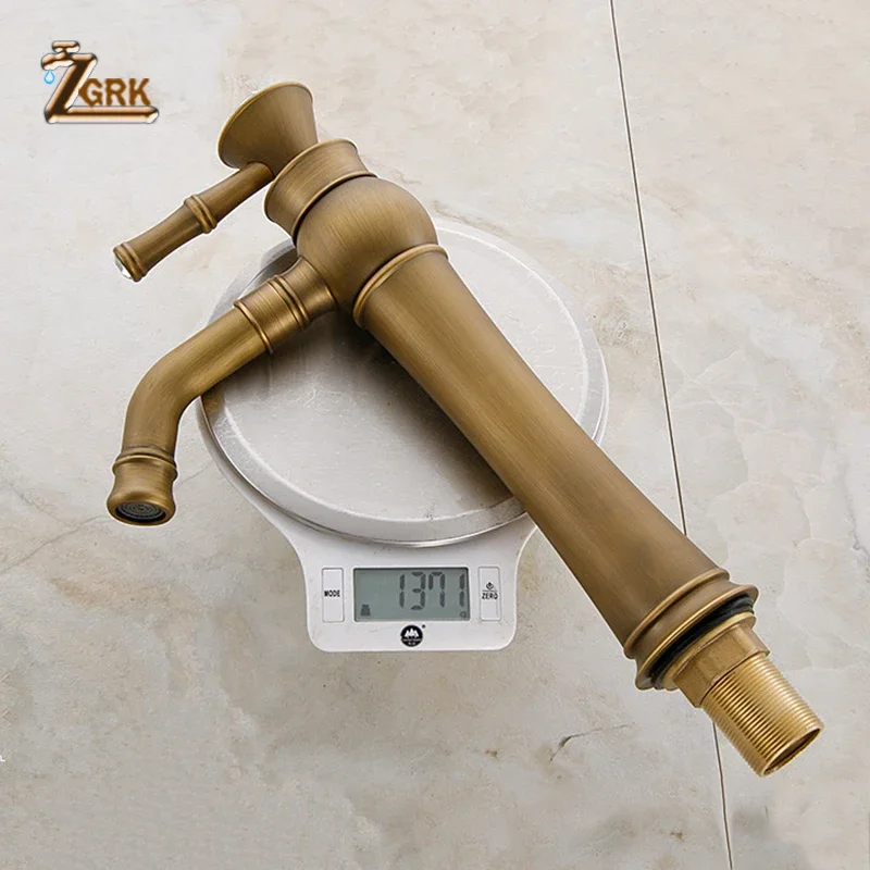 ZGRK Basin Faucets Brass Bathroom Sink Faucet Crystal Single Lever Rotate Spout Mixer Tap Hot Cold Water Taps