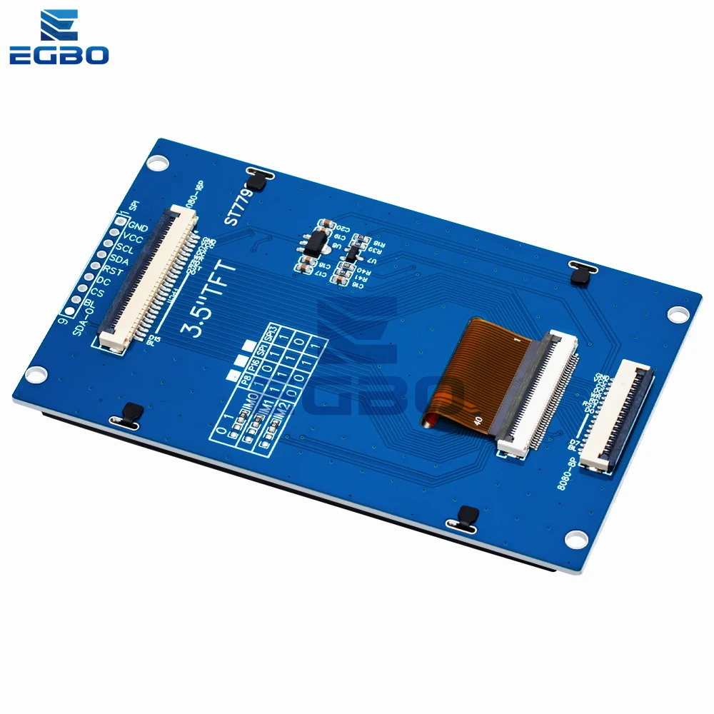 Egbo 3.5 Inch 320X480 Spi Tft Seriële Poort Module 5V/3.3V Pcb Adapter St7796 S Lcd-Scherm Voor Arduino