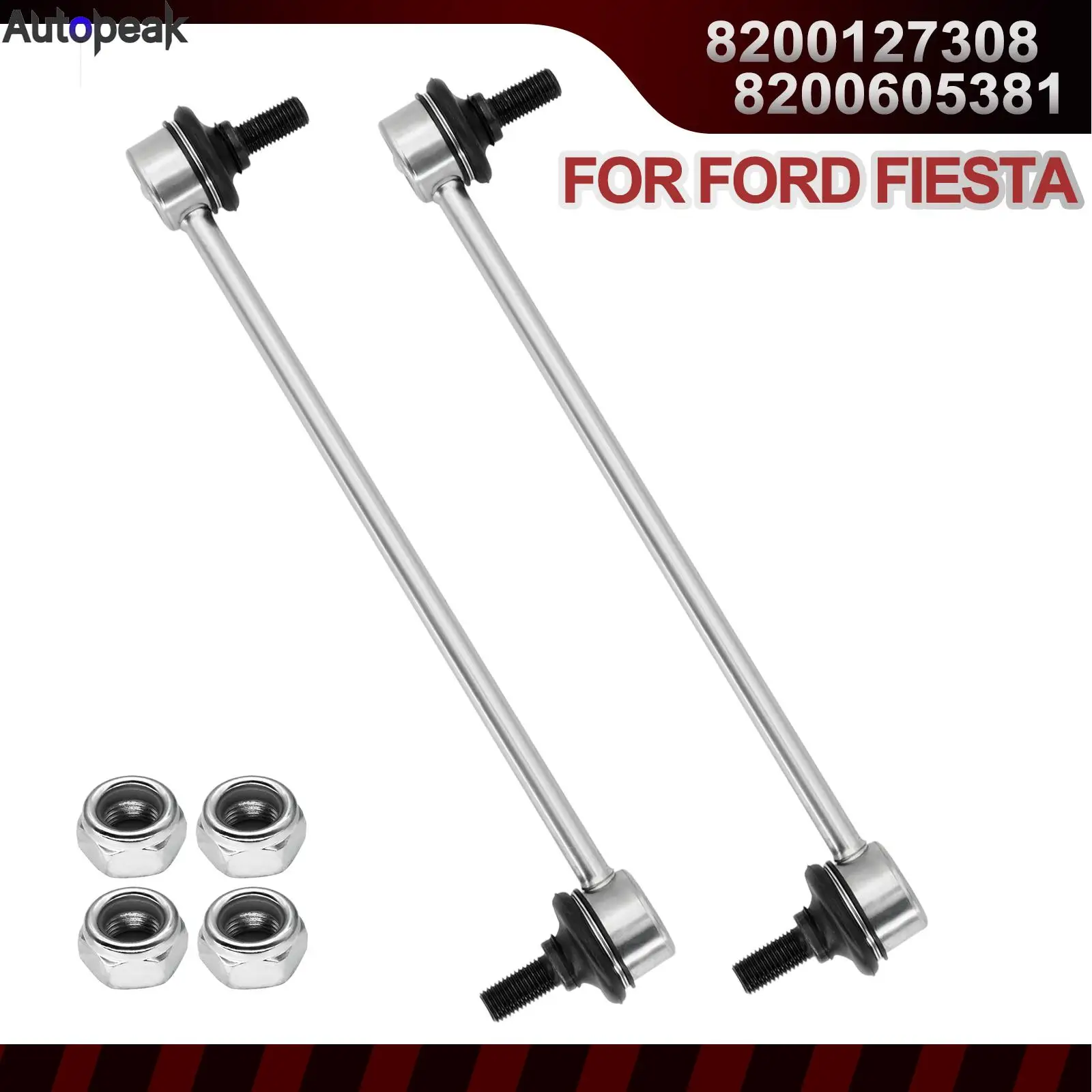 

Set Pair Front Stabilizer Sway Bar Anti Roll Bar Drop End Links for Ford Ecosport Fiesta Mazda CX-3 Renault Clio Mk3 8200605381