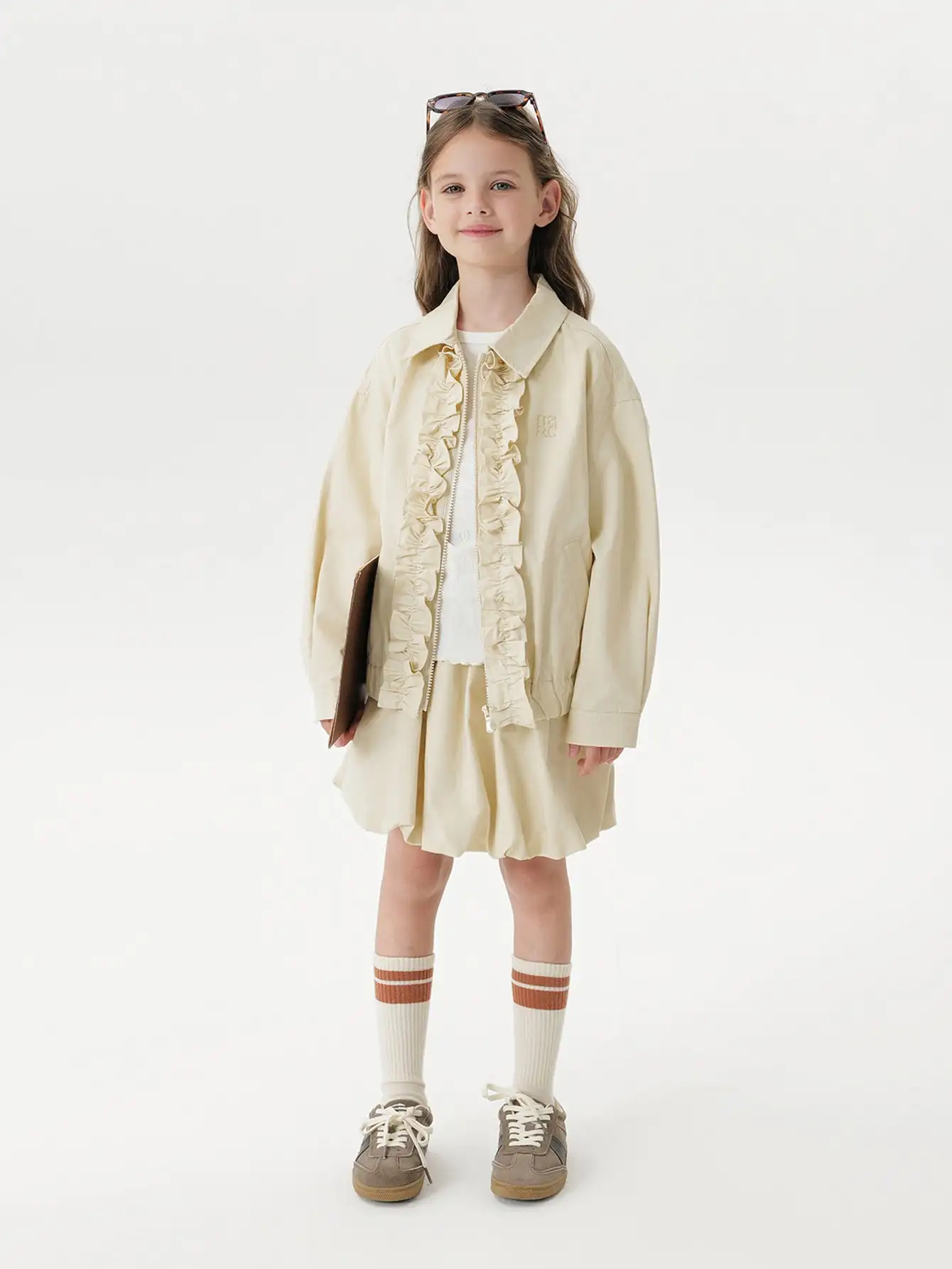 

MARC & JANIE Big Kids Girl Sweet American-Style Retro Lace Lapel Collar Jacket Outwear 551702