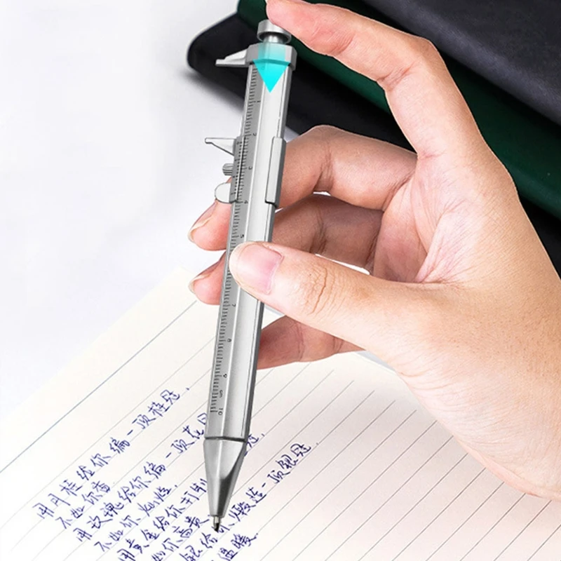 Độ Chính Xác Cao Đa Năng Bút Bi Mực Gel Vernier Caliper Con Lăn Bi Văn Phòng Phẩm Chấm Bi Động Bút 1.00 Mm