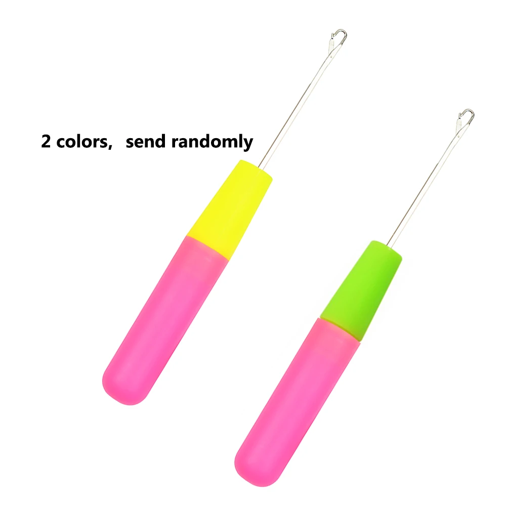 

2 Pcs/Lot Plastic Crochet Hook Braid Needle Hair Extension Tools Knitting Needle for Making Wigs Crochet Dreadlocks