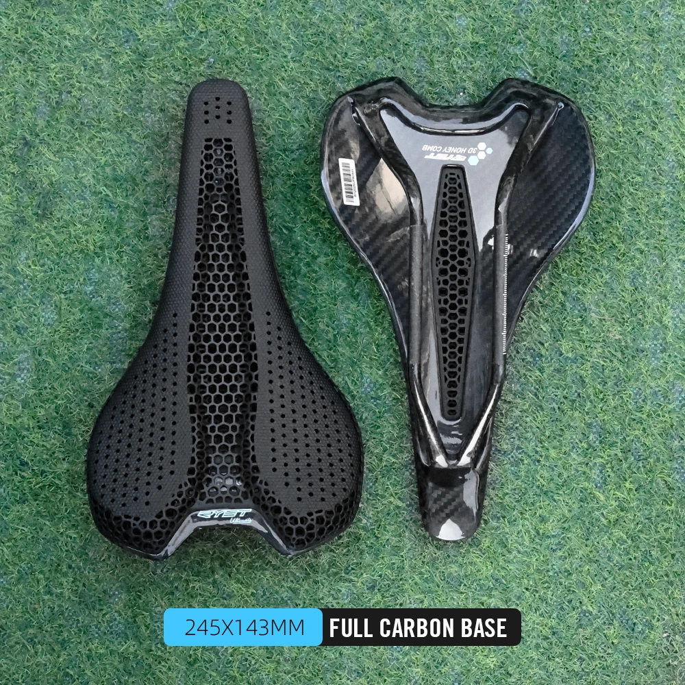 RYET Ultraleichter Carbon 3D-Gedruckter Fahrradsattel 190g/210g 7*9 Fahrrad-Sitzkissen für Rennrad MTB Mountain Gravel Radzubehör