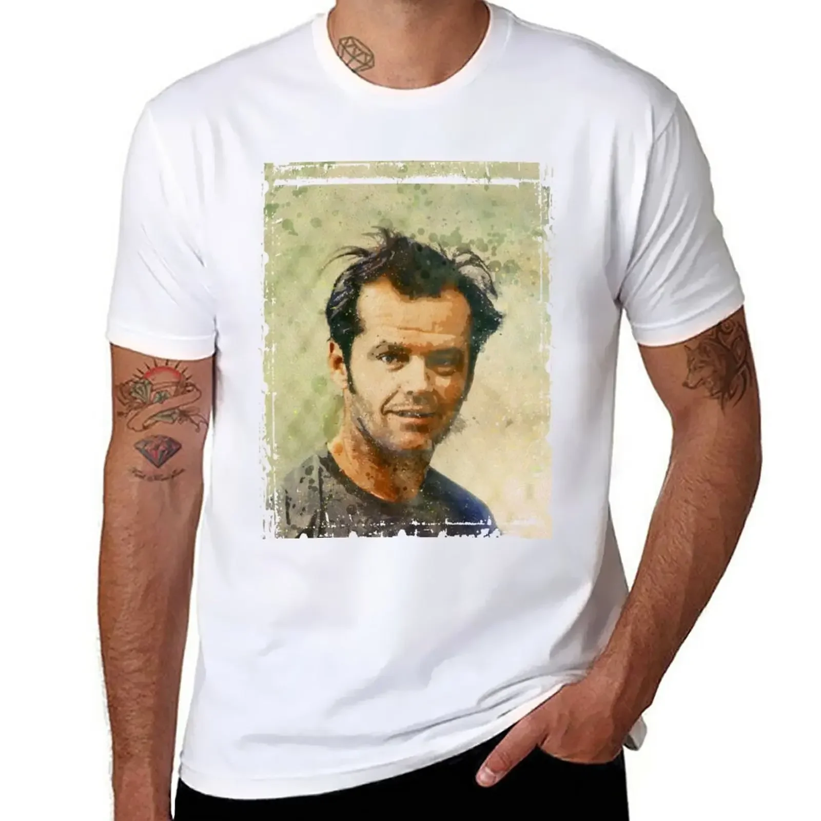 Jack Nicholson paint art T-Shirt blanks animal prinfor boys tees man t shirt t shirts for men