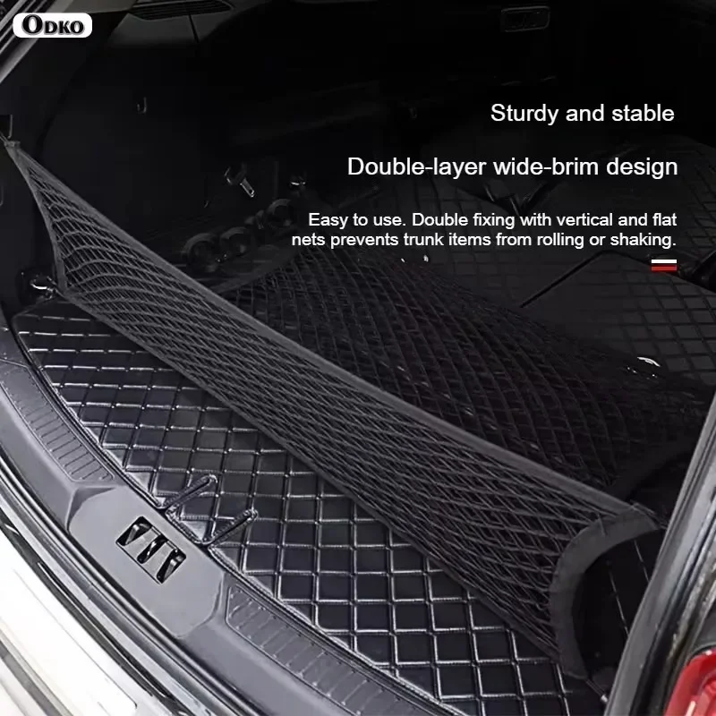 For Jetour T2 Traveller Shanhai T2 2023-2025 2024 Car Trunk Net Boot Luggage Mesh Nylon Bag Storage Rear Back Cargo Accessories