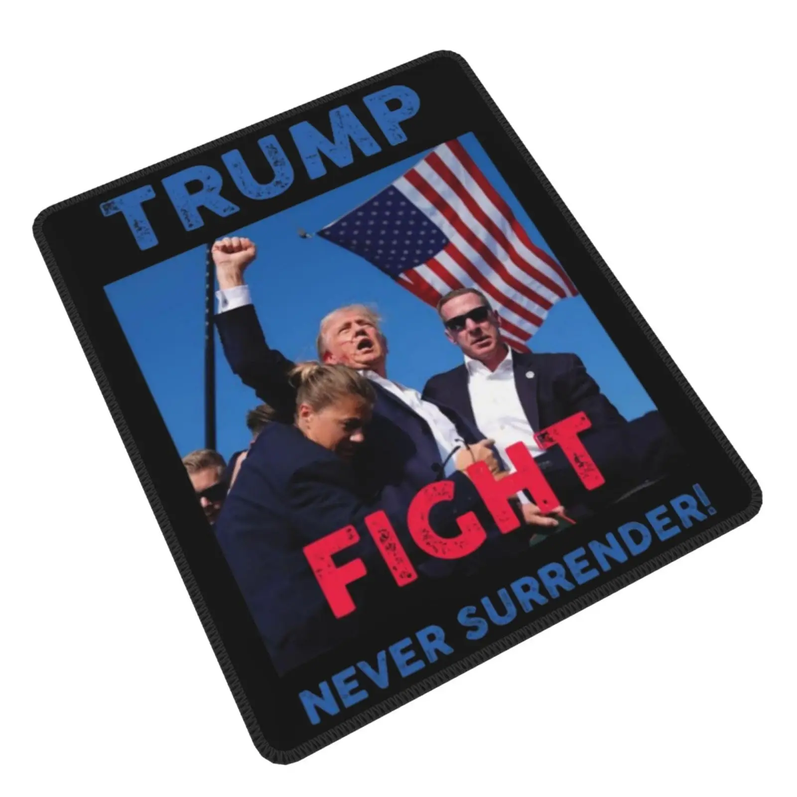 Trump Fight Fight Fight Hot-Selling Square Mouse Pads Comfortable Gaming Mousepad Mouse Mat Keyboard Mats Desk Pad 18x22cm