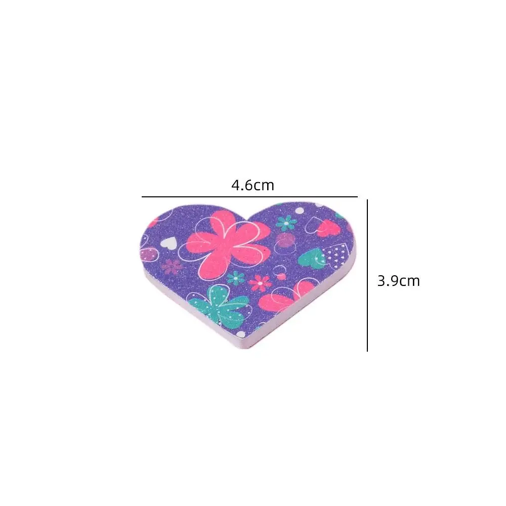 10pcs Sanding Strip Love Cloud Print Nail File Double Sided Polishing Strip Rubbing Strip Nail Polishing File Portable Colorful