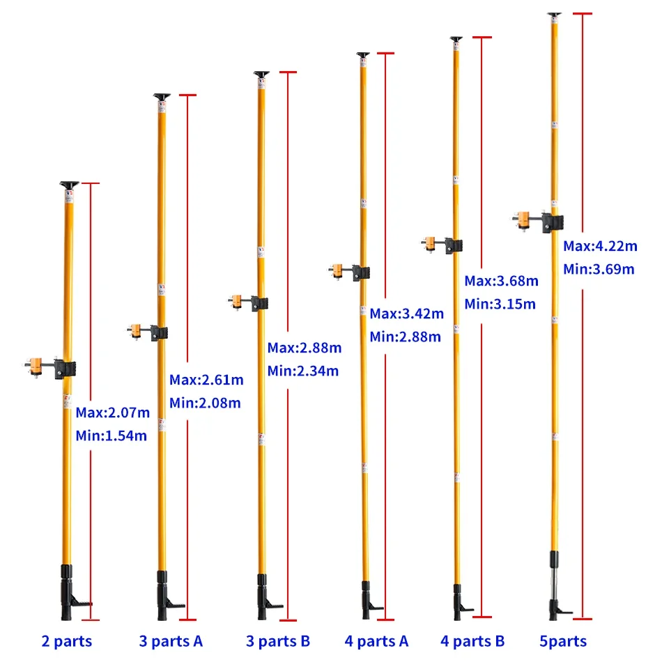 KaiTian 4.22M Laser Level Extend Telescopic Rod Support Powerful Multi-Functional Bracket For Green Line Levels Nivel Lasers 360