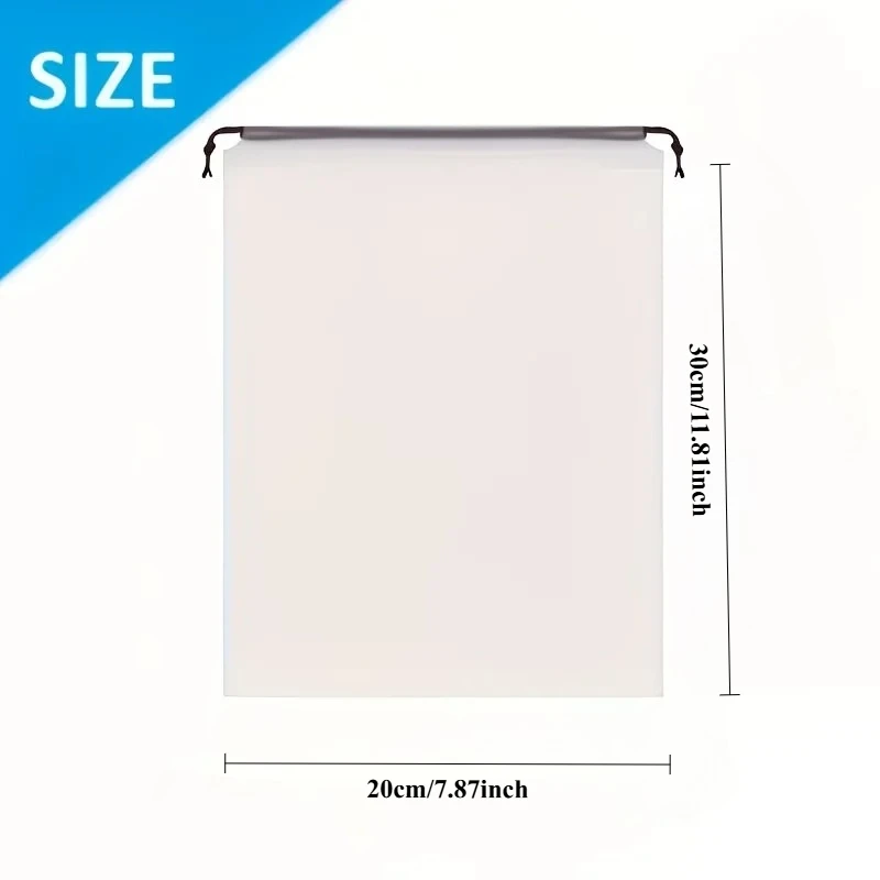 5/10 Piece Clear Travel Shoe Bag 20cm X 30cm Large Portable Foldable Drawstring Shoe Packaging Storage Bag for Home And Garden