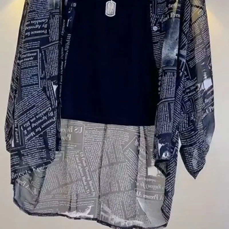 Summer New POLO Collar Fashion Long Sleeve Shirt Women High Street Casual Loose Button Patchwork Cardigan Letter Printing Tops