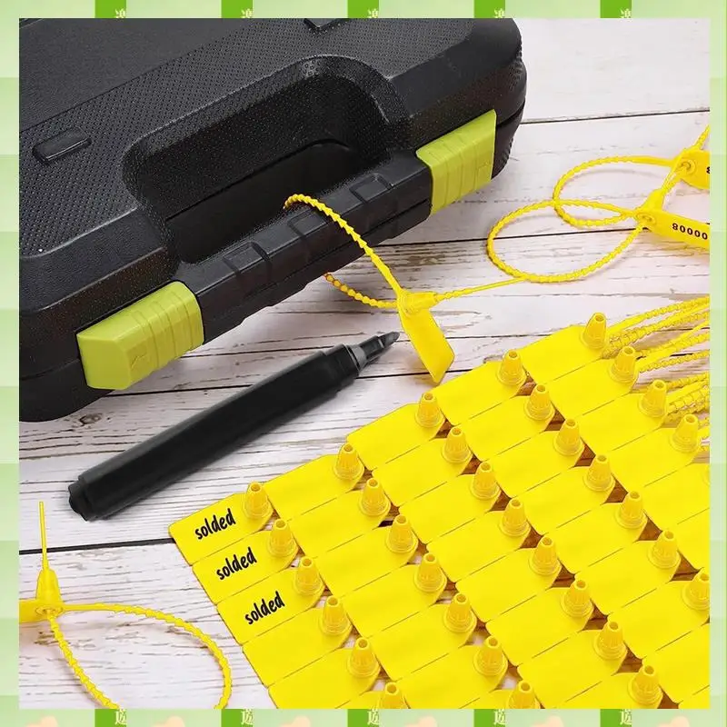 2025 1000Piece Fire Extinguisher Tags Security Tags Seals Safety Numbered Zip Ties Labels (Yellow),1000Piece Fire Extinguisher T