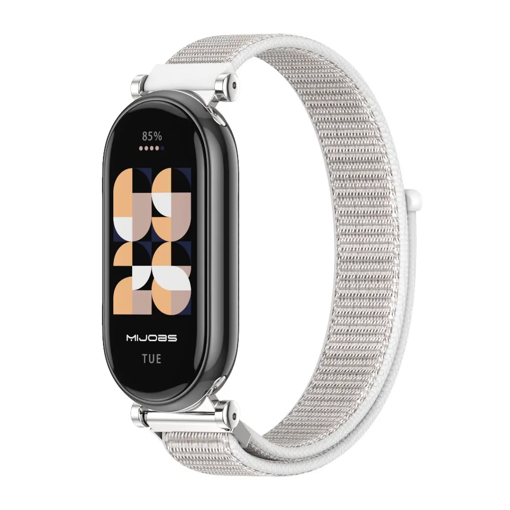 Tali jam tangan pintar untuk Mi Band 9, tali nilon untuk Xiaomi Smart Band 8 tali Miband 8 Aksesori pengganti gelang