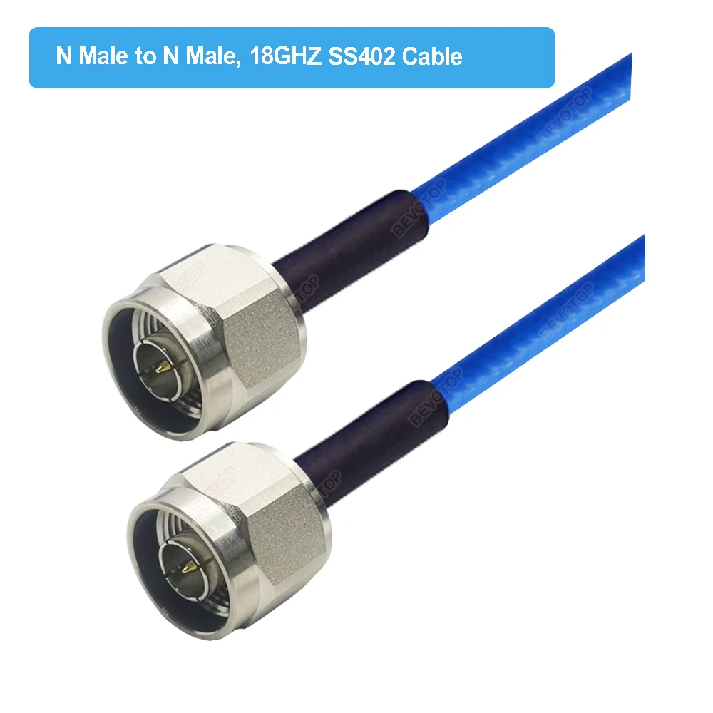 18GHz High Frequency N Male to SMA Male Plug SS402 Coaxial Cable Low Loss RF Test Jumper Pigtail for Electronic Components