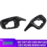For BMW M240i M440i I4 M50 M2 G87 M3 G80 M4 G82 G83 2pcs Replacement Black Rear View Side Mirror Front Frame Cover Caps