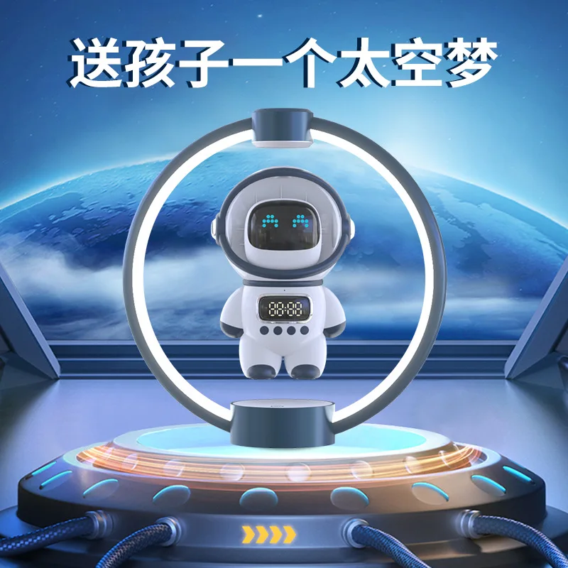 New astronaut AI intelligent voice Bluetooth speaker clock alarm clock audio night light gift