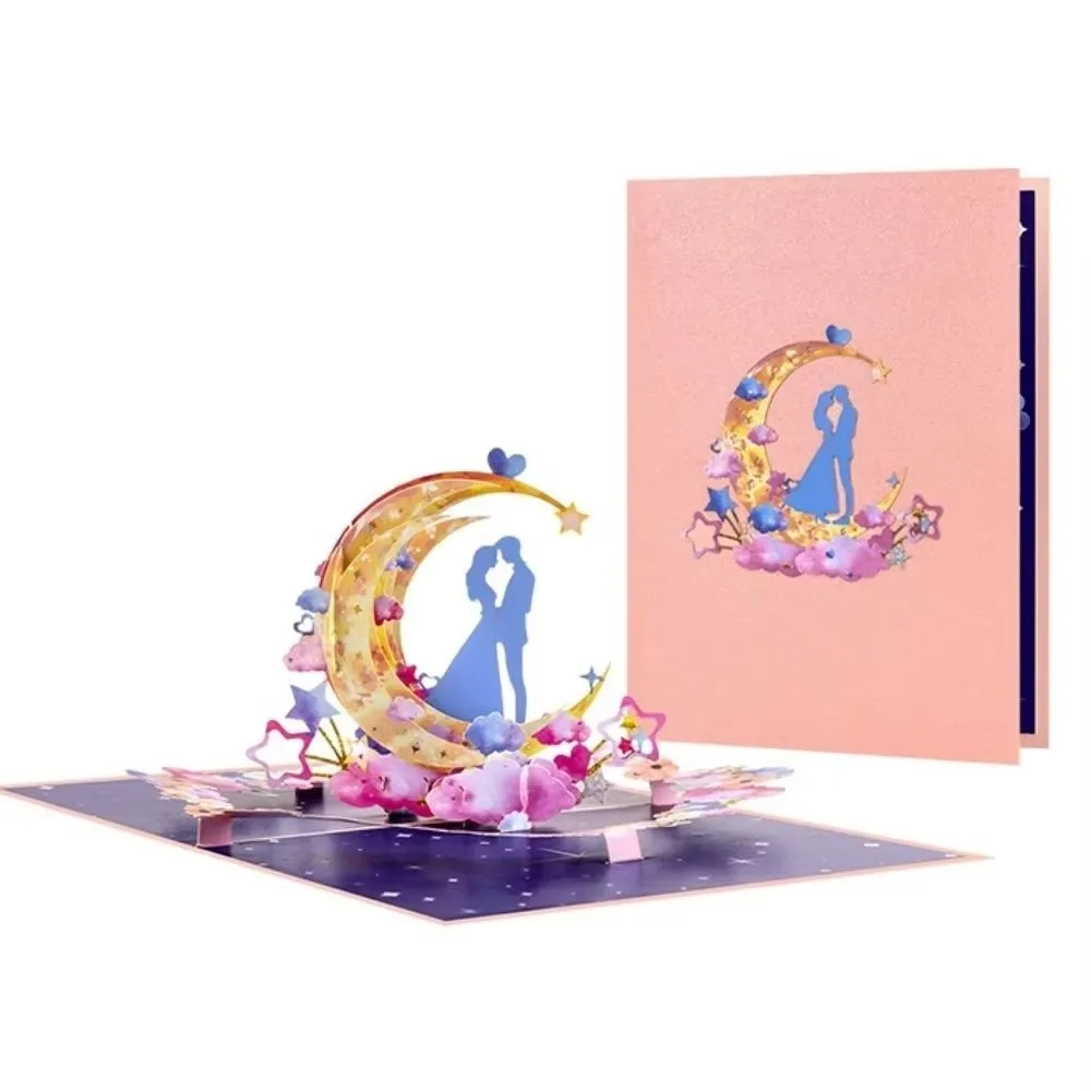 

Romantic 3D Heart Tree Greeting Card Elegant Paper Sculpture Stereo Love Postcard Invitation Folding