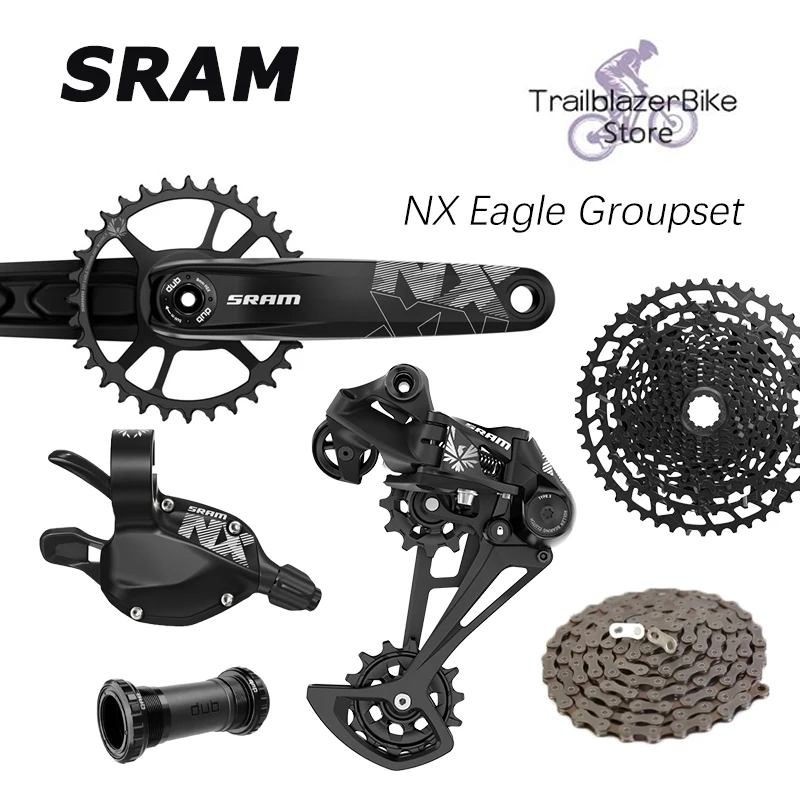 

SRAM NX Eagle 1x12 12 Speed 12V Groupset Kit Crankset DUB 175 170mm Trigger Shifter Rear Derailleur RD 11-50T Cassette K7 Chain