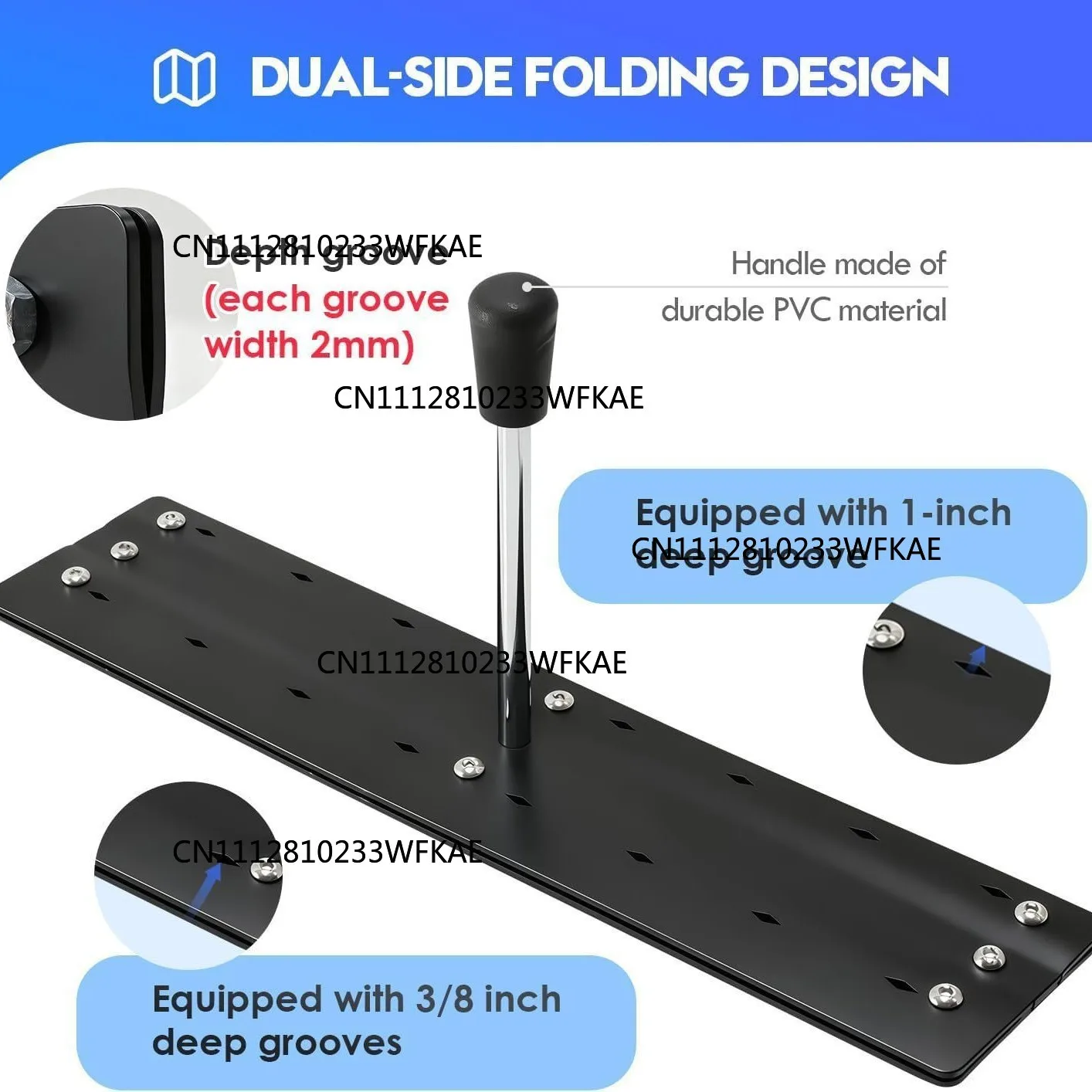 Metal plate bending tool: 15.7-inch double-sided plate folder with aiming hole