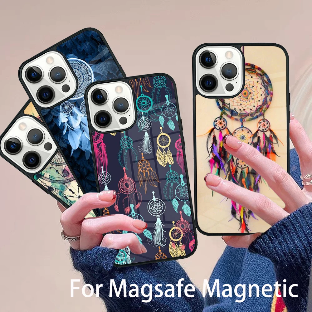 

Dream Catcher Dreamcatcher Phone Case Magesafe Magnetic Wireless Charge Cover For IPhone 16 11 12 13 14 15 Pro Max Plus Mini