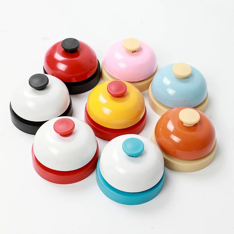 Set in verschiedenen Farben, moderne Handglocke aus Metall – Anrufglocke für Küche, Restaurant, Bar, Tischspiele, Haustiertraining, interaktiver Spaß