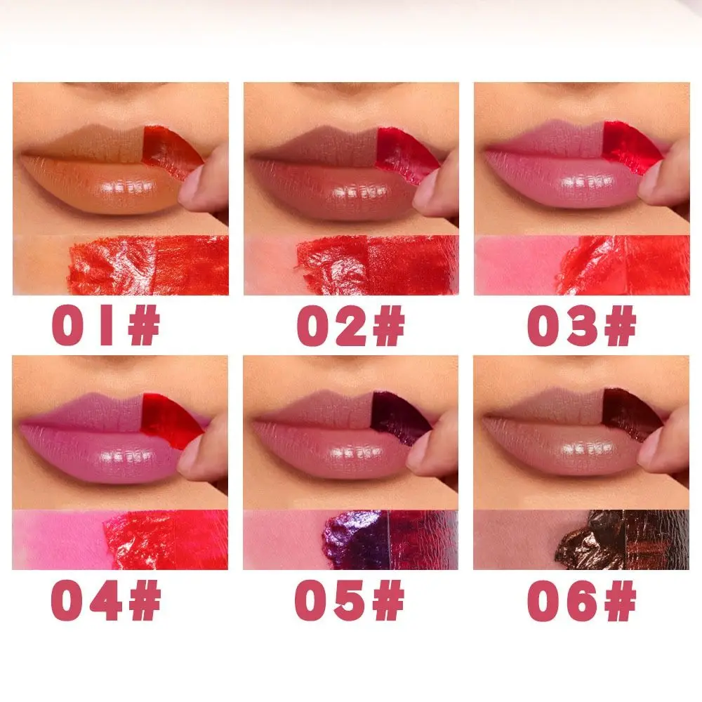 6 colori Peel Off Liquid Lipstick Sexy Long Lasting Lip Makeup Matte Lip Glaze Waterproof Cosmetic Tear Off Lip Gloss Women