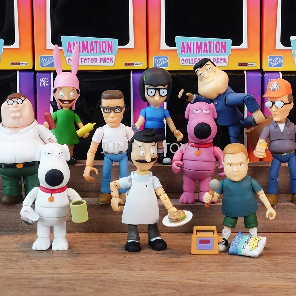 Animation Collector Pack Family Guy Figure Bob Belcher Tina Louise Stewie Griffin Hank Hill Brian Peter Stansmithe Bobby Toy