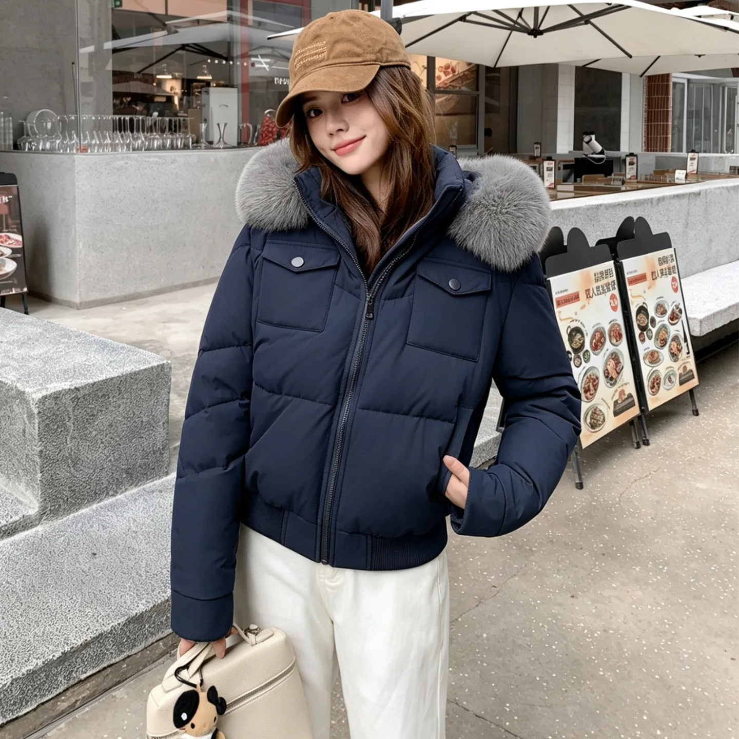 Thickened winter cotton-padded clothes women's short design sense hooded 2026 fashion cotton-padded clothes new Korean version