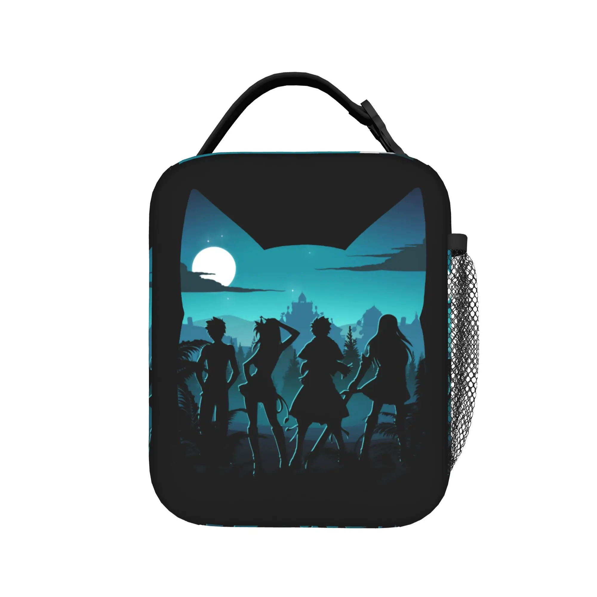 Fairys Tails Insulated Lunch Bag Thermal Bag Reusable,Lunch Container Happy Silhouette Leakproof Lunch Box Tote Food Bag