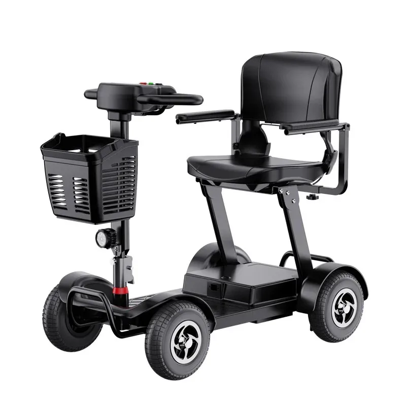 

Складной 4-колесный электрический скутер, автомобиль, предварительно собранный для взрослых пожилых людей с сиденьем, 350 Вт, мощный мобильный скутер, разблокировка карты