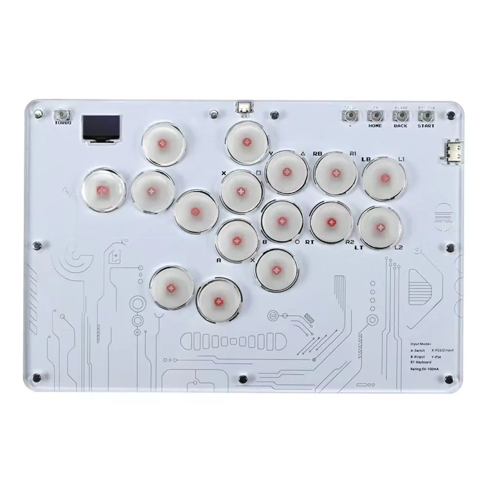 

Pro Gaming Hitbox Controller - Multi-Platform Arcade Fight Stick with SOCD Cleaner, Turbo & RGB Lighting (PC/PS/Switch/Android)