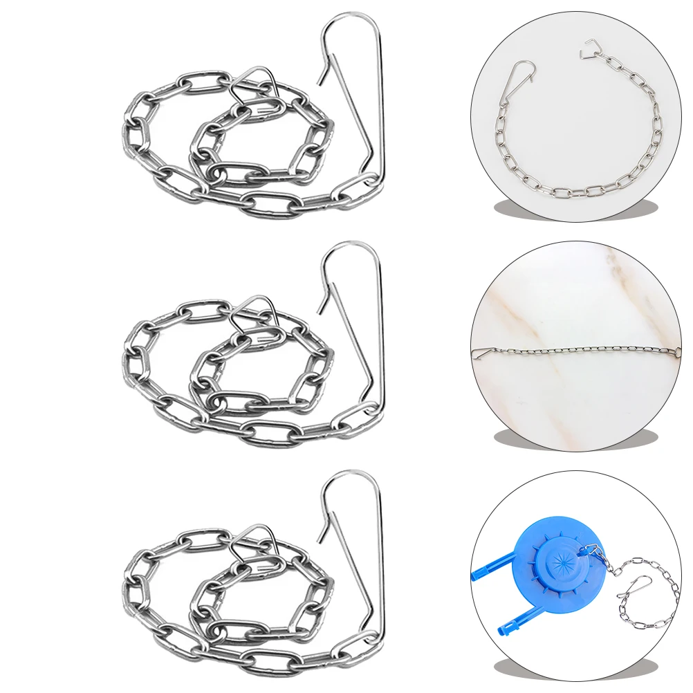 

5pcs Stainless Steel Drain Valve Chain Toilet Flapper Replacement Accessories Corrosion Resistant Easy Installation For