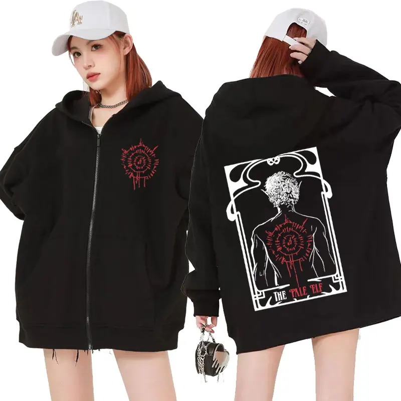 Astriion die blassen Elf Reiß verschluss Hoodie Baldurs Tor 3 Mädchen Abendessen Reiß verschluss Sweatshirt Männer Mode coole Hoodies männliche Streetwear Mäntel