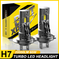 BMTxms 2Pcs 1:1 H7 LED Headlight 20000LM H1 H3 H8 H10 9145 H11 H16JP 9005 HB3 9006 HB4 9012 HIR2 LED Fog Light Daytime Lamp Bulb