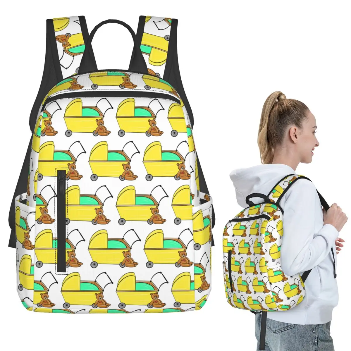 

Baby Stroller Backpack Student BookBag Children School Bag Laptop Shoulder Bags Boys Girls