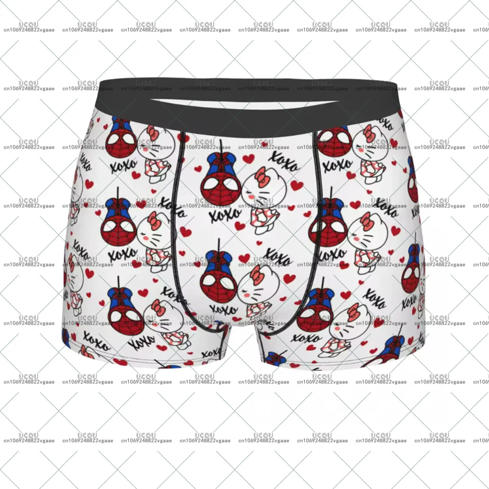 

2026 Boy Hello Kitty Spiderman Boyfriend Gift Breathable Man Underwear Humor Underpants Soft Comfort Boxer Briefs Shorts Panties