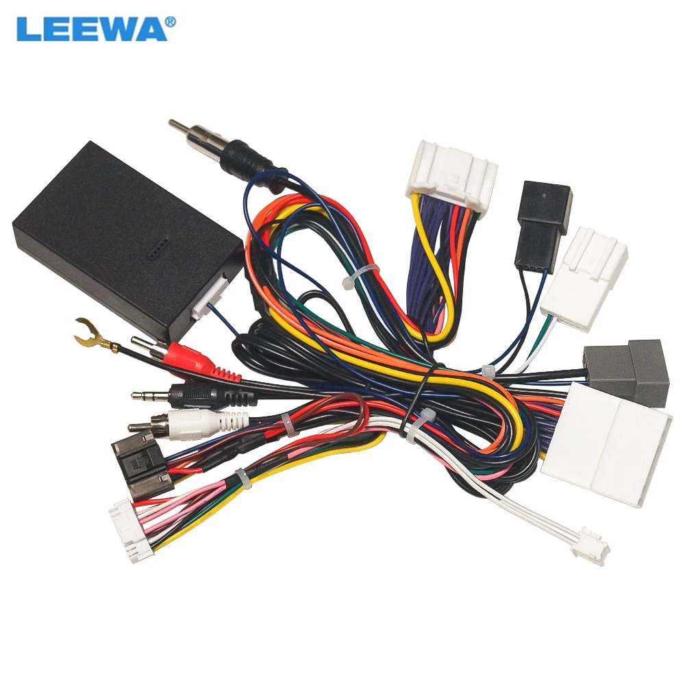 

LEEWA Car 16pin Power Cord Wiring Harness Adapter For Nissan Teana 2008-2012 Installation Head Unit Power Adapter